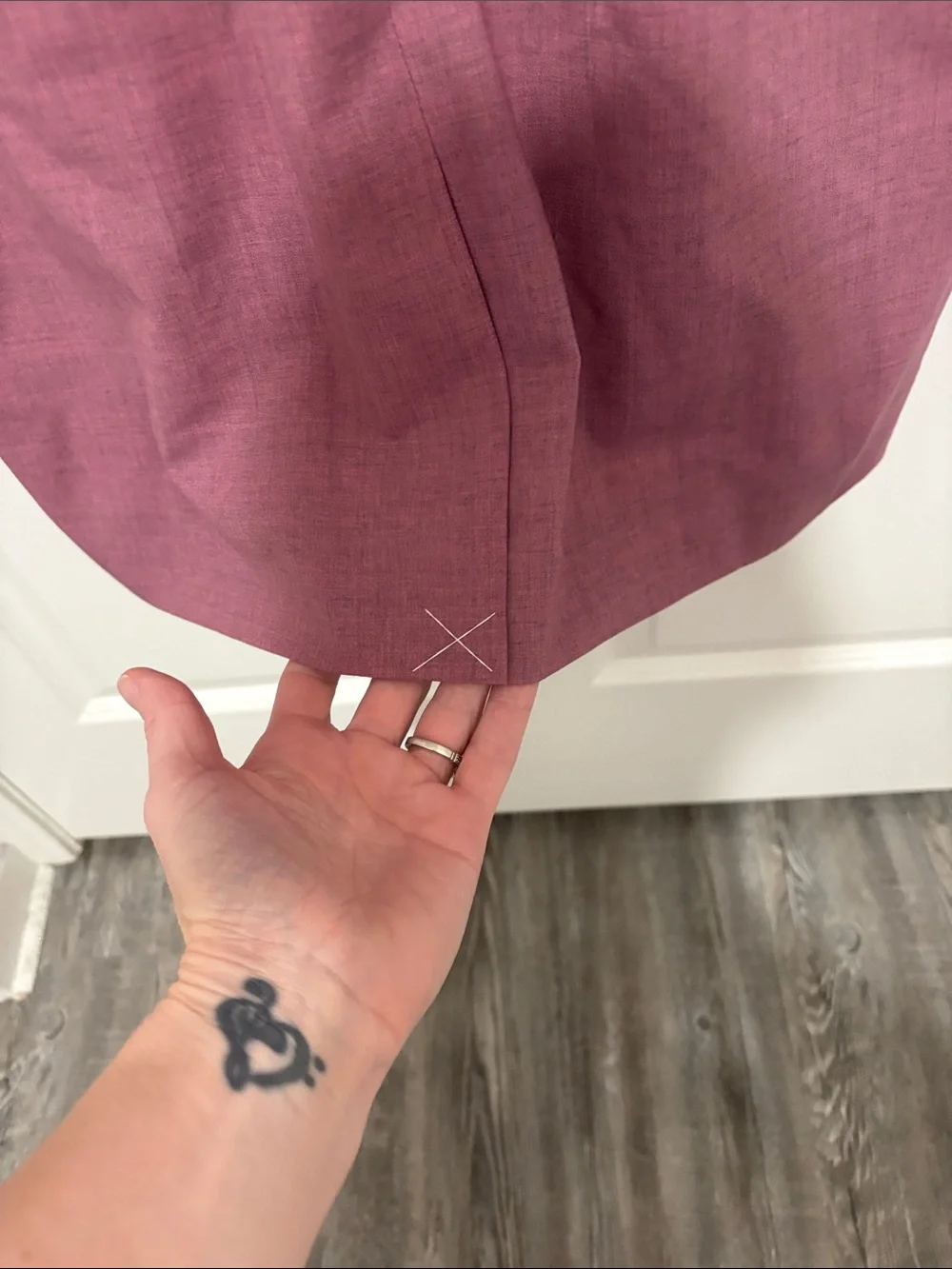 J. Crew Mauve Midi Sheath Dress with Puff Sleeves